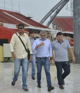 Imagem da notícia - Bumbódromo de Parintins recebe visita técnica do Governo do Estado