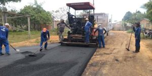 Imagem da notícia - Obras de recuperação do sistema viário de Novo Airão entram na reta final